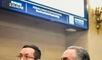 Jaime Berdugo en compañía de Armando Benedetti. 