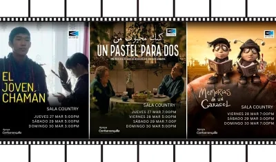 Estas son las películas en cartelera. 
