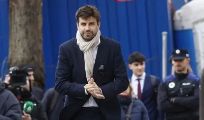 Gerard Piqué a la salida de la audiencia en Majadahonda (Madrid).