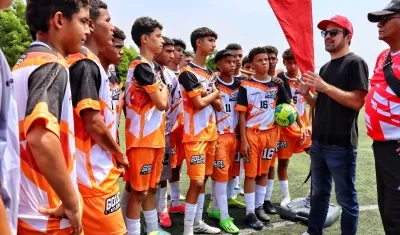 Iván Urquijo, director de Indeportes Atlántico, durante la ceremonia inaugural.