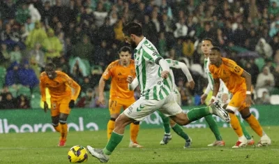 La pena máxima cobrada por Isco y que le dio el triunfo al Betis sobre el Real Madrid.