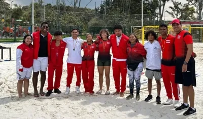 Delegación de Atlántico en el Campeonato Nacional sub-23 de lucha olímpica.