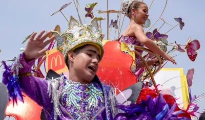 Victoria Ceballos y Samuel Cure, reyes infantiles del Carnaval.