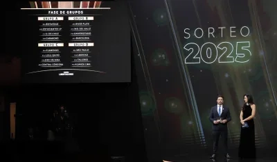 Aspecto del sorteo de la Copa Libertadores 2025 en Luque (Paraguay).