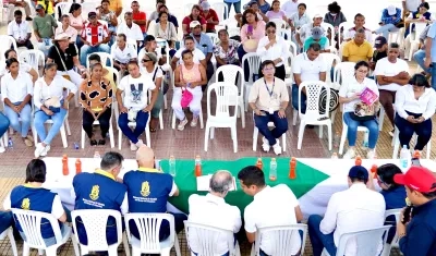 Aspecto de una de las visitas de la UNGRD a Piojó.