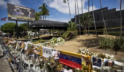 Lo que era la discoteca Jet Set se convirtió en un lugar para homenajear a las victimas.