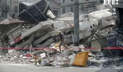 Escombros en Mandalay, Birmania.