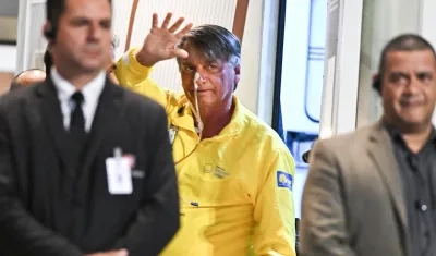 Jair Bolsonaro en el Hospital DF Star en Brasilia.