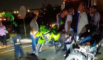 Lugar donde se presentó el accidente en La Cordialidad, entre Galapa y Barranquilla. 