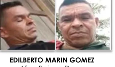 Edilberto Marín Gómez, alias 'Paisa' o 'Duver'.