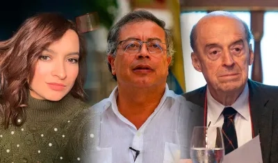 Andrea Petro, Gustavo Petro y Álvaro Leyva.