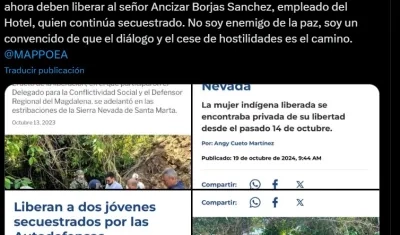 Denuncia del abogado José Humberto Torres en X. 