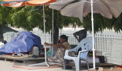 Imagen de los damnificados.