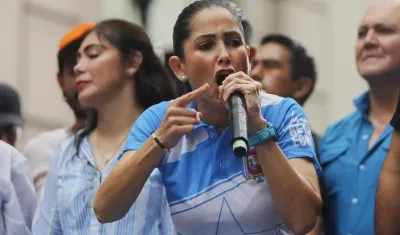Candidata a la Presidencia de Ecuador, Luisa González.