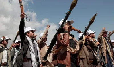 Algunos rebeldes hutíes de Yemen. 