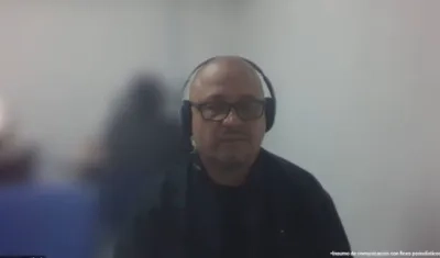 Pedro Andrés Rodríguez Melo durante una de las audiencias virtuales. 