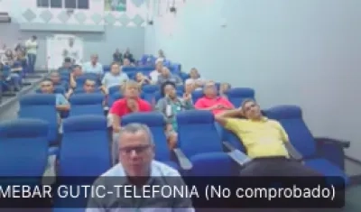 Aspecto de la audiencia virtual de este miércoles. 