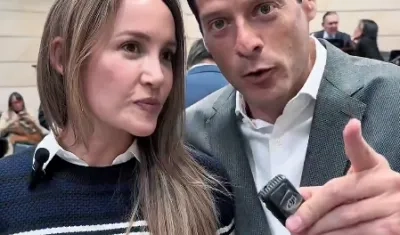 El Senador Mauricio Gómez en el Congreso de la República este martes. 