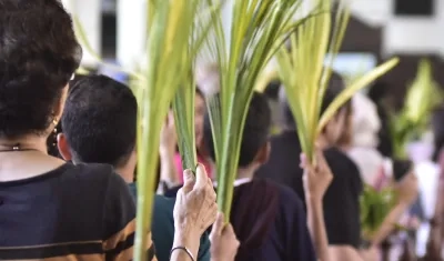 Celebración del Domingo de Ramos en el Atlántico. 