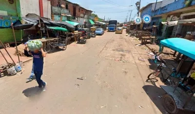 Sector de Barranquillita donde fue baleado el cotero. 
