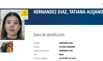 Circular amarilla de la Interpol por Tatiana Hernández.