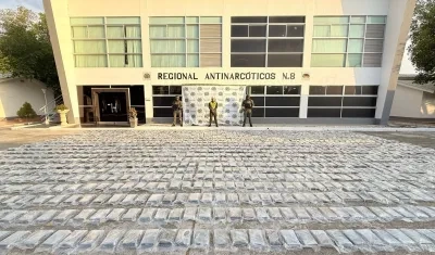 Cocaína incautada por la Policía en el puerto de Santa Marta. 