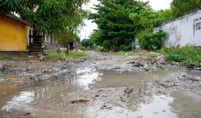Así se ven las calles del barrio Juan Domínguez Romero, en Soledad