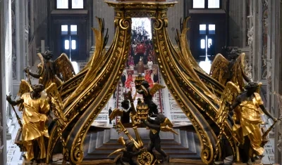 La llegada del féretro del Papa Francisco a la basílica de San Pedro.