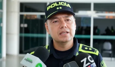 General Edwin Urrego, comandante de la Policía Metropolitana de Barranquilla. 