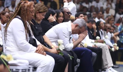 Luis Abinader, Presidente de República Dominicana, estuvo presente en la misa.
