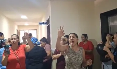 Protesta del grupo de enfermeras.