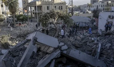 Hospital destruido en Gaza tras el ataque del Ejército de Israel. 