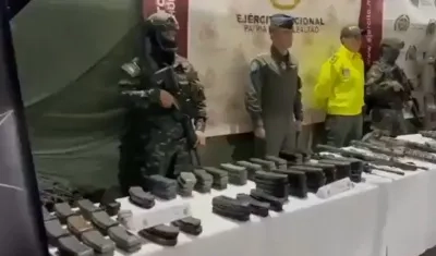 Armamento incautado por la Fuerza Pública a las disidencias de las FARC. 