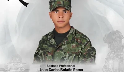 El soldado Jean Carlos Bolaño Romo.