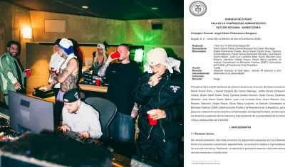 Los artistas durante la producción de '+57'.