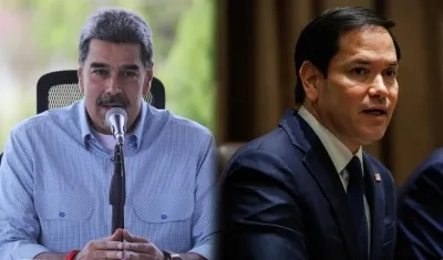 El Presidente de Venezuela, Nicolás Maduro, y el secretario de Estado de EE.UU., Marco Rubio.