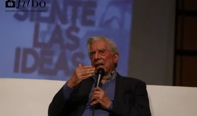 Mario Vargas Llosa estuvo en la Feria Internacional de Libro de Bogotá en 2018.