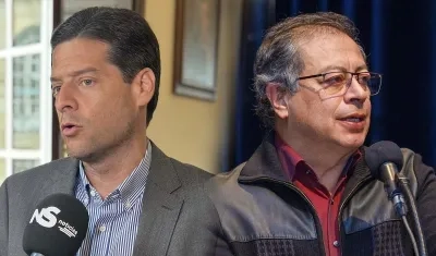 El senador Mauricio Gómez y el Presidente Gustavo Petro.