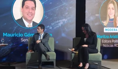 El senador Mauricio Gómez en los 70 años de AmCham.