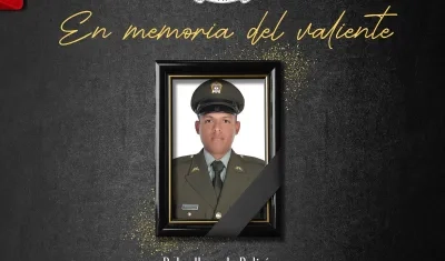 El patrullero de policía Andrés David Padilla Mejía.
