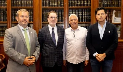 El Personero Distrital de Barranquilla, Miguel Ángel Alzate, tras ser reelegido vicepresidente. 