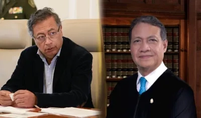 El Jefe de Estado Gustavo Petro y el presidente del Consejo de Estado, Luis Alberto Álvarez.