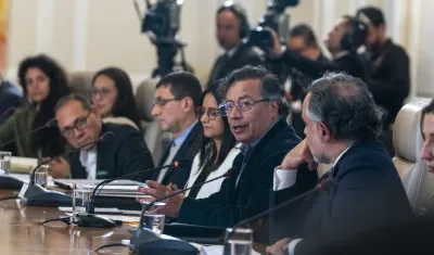 El Presidente Gustavo Petro durante un Consejo de Ministros.