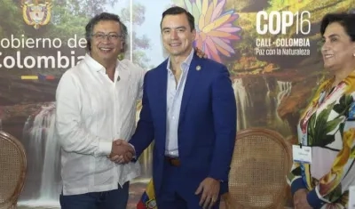 Presidente de Colombia, Gustavo Petro, y el de Ecuador Daniel Noboa. 