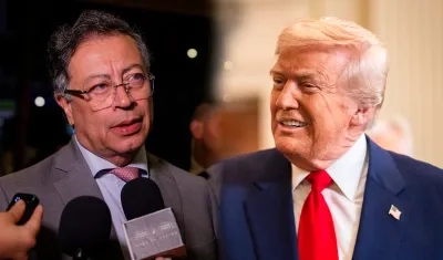Gustavo Petro y Donald Trump.