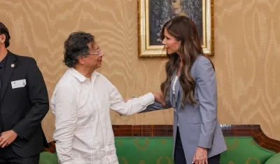 El Presidente Gustavo Petro y la Secretaria de Seguridad Nacional de Estados Unidos, Kristi Noem.