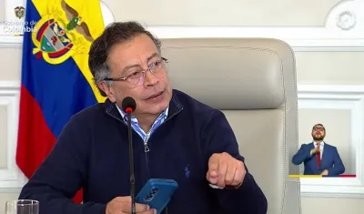 El Presidente Gustavo Petro en el Consejo de Ministros.