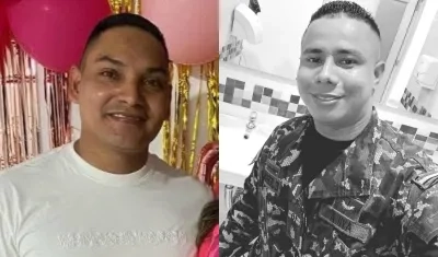 El policía Luis Andrés Camaño y el soldado Iván Ávila Sepúlveda.