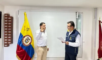 Luis Carlos Barreto Gantiva y el exdirector de la UNGRD, Sneyder Pinilla.