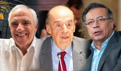 Ernesto Samper, Álvaro Leyva y Gustavo Petro.